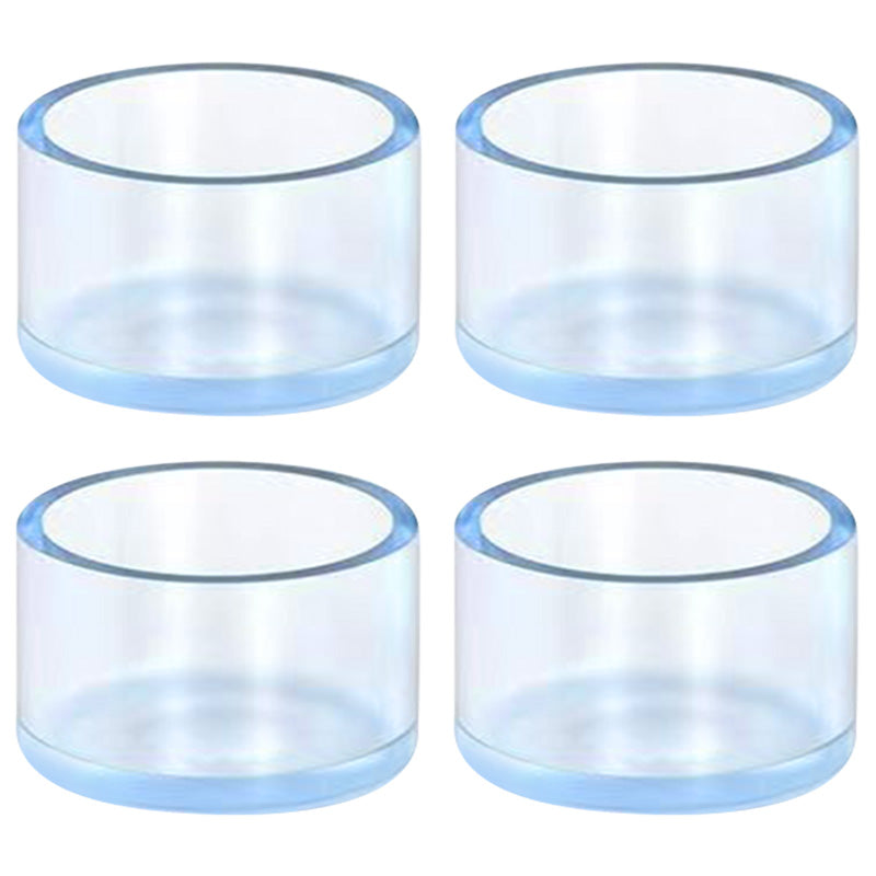 4Pcs/Set 50mm Round Transparent Rubber Pads for Furniture Floor Protectors Feet Bottom Socks Pipe Cover Chair Leg Caps