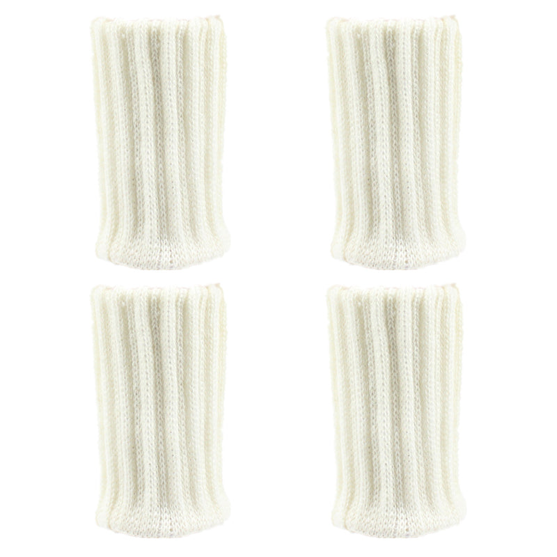4Pcs Set High Elastic Knitted Table Chair Feet Leg Cover Furniture Floor Protector Cover Noise Reduction Bottom Pad