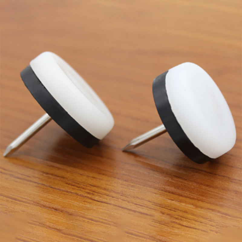 20Pcs/Set 22mm Diameter Nail-on Furniture Glides Chair Glides Pads Round Table Leg Protectors Chair Sofa Feet Sliders for Wood Floors