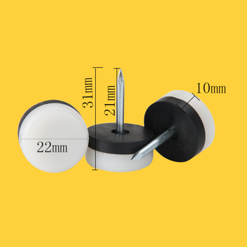 20Pcs/Set 22mm Diameter Nail-on Furniture Glides Chair Glides Pads Round Table Leg Protectors Chair Sofa Feet Sliders for Wood Floors