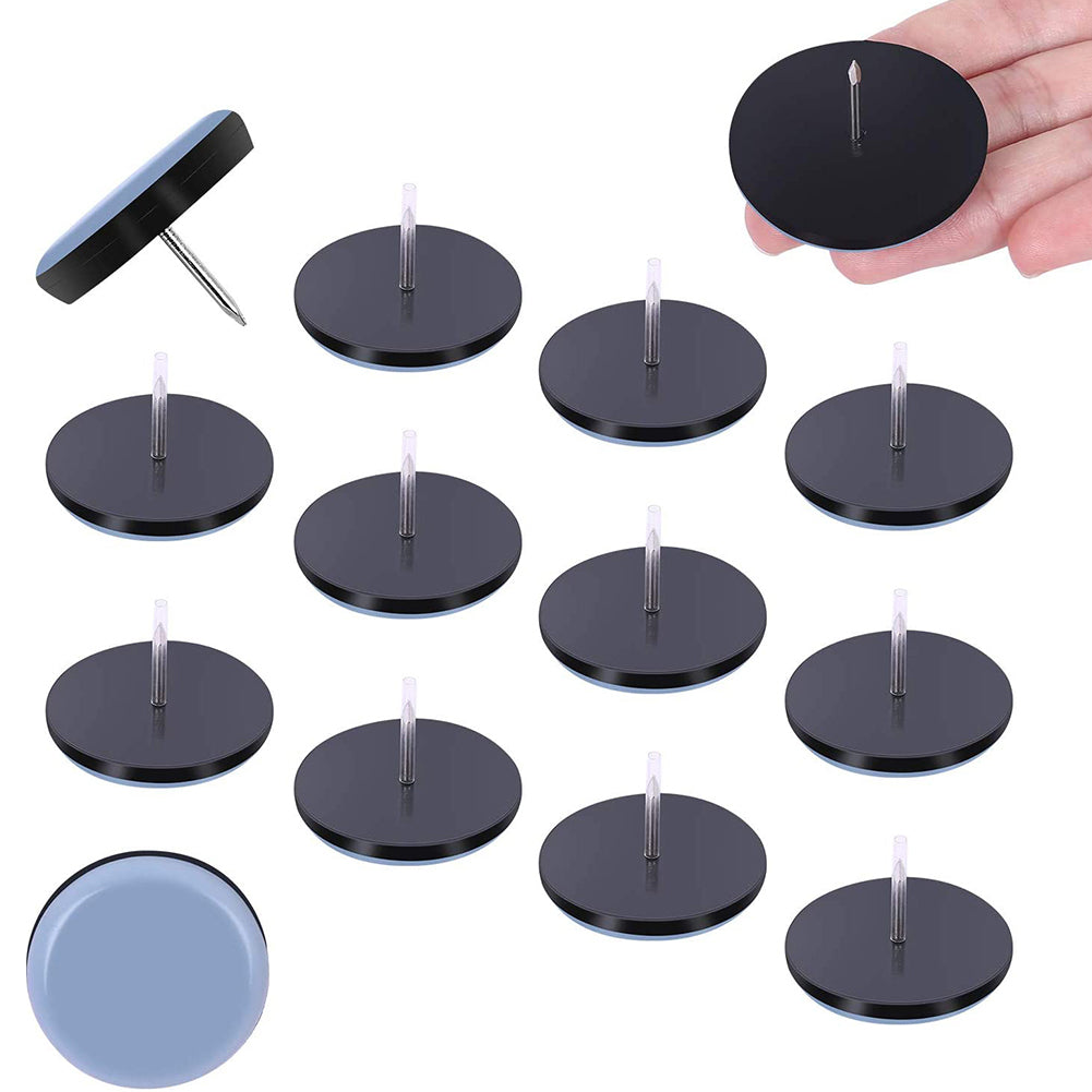 20Pcs/Set 22mm Diameter Round Furniture Sliders Nails Chair Sofa Leg Nail-on Sliders Floor Protector Pads