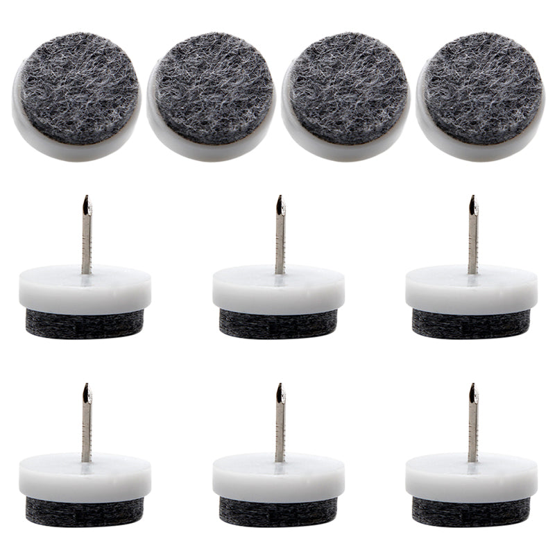 10Pcs Set 17mm Felt Foot Pad Skid Glide Nail Protector Furniture Chair Table Leg Mat