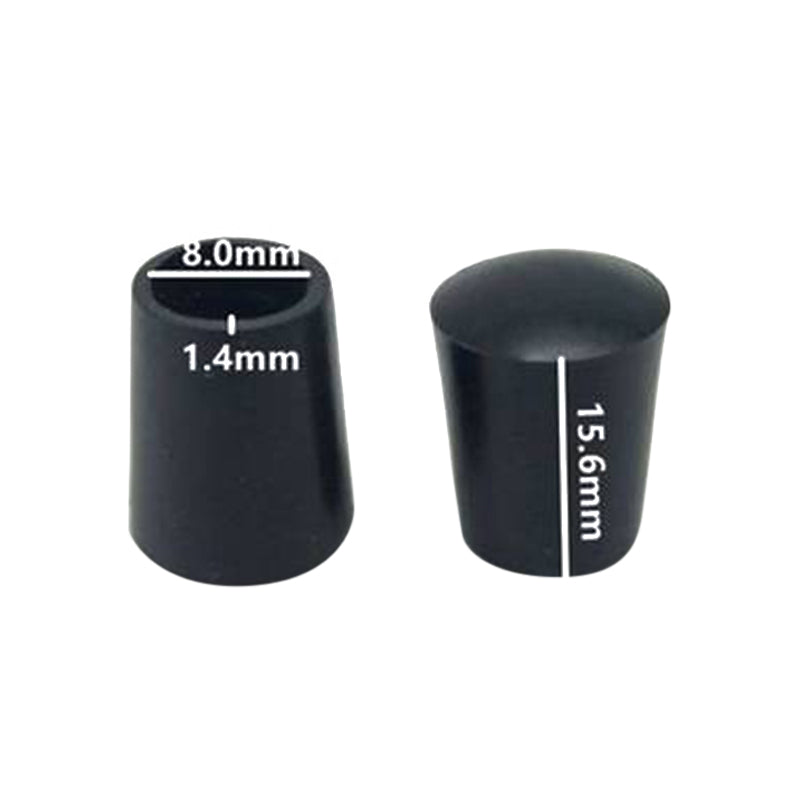 40Pcs 8mm Round PVC Furniture Leg Covers Non-Slip Chair Leg End Cap Cover Floor Protector Pads Reduce Noise Table Feet Cap - Black