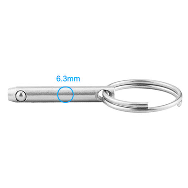 3Pcs/Set 6.3 x 38mm 316 Stainless Steel Ball Pin Quick Release Safety Pin Spring Steel Ball Pin Boat Accessories