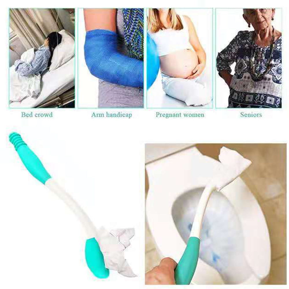 Long Reach Personal Wiping Aid Self-Assist Tissue Holder Wiper for Elderly Disabled Pregnant Women
