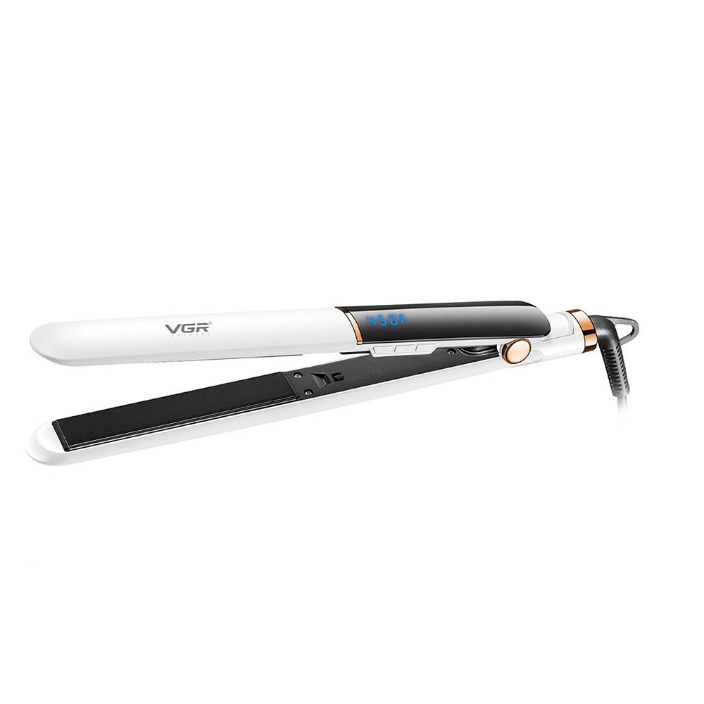 VGR V-515 2-In-1 Hair Straightener Ceramic Glaze Adjustable Temperature Levels Hair Curler for Hair Style (EU Plug)
