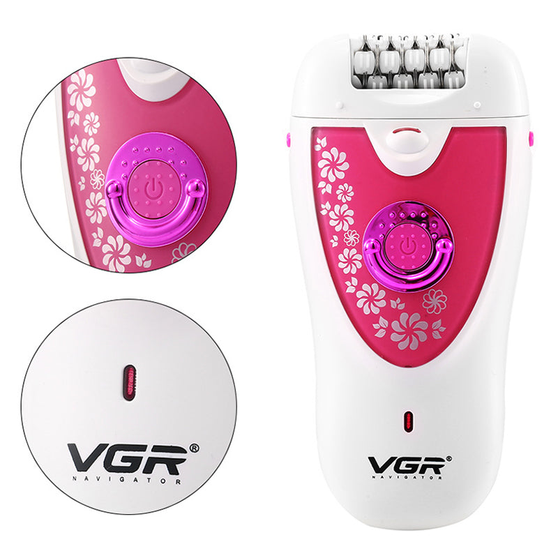 VGR V-722 3 in 1 Portable Electric Epilator Multi-function Hair Removal Machine for Face Body Leg