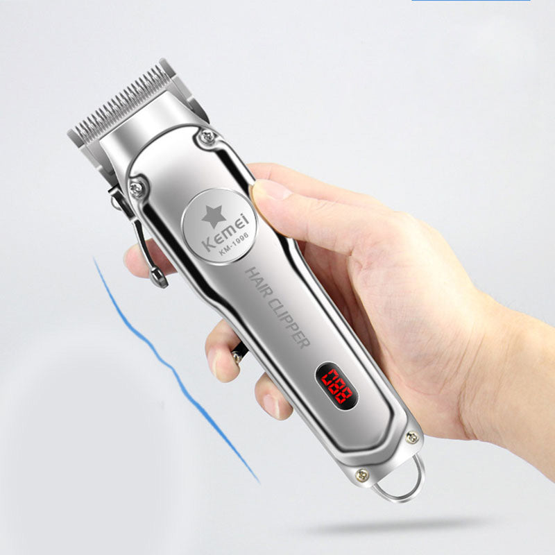 KEMEI KM-1996 Hair Clipper Electric Hair Trimmer Haircut Kit EU Plug USB Rechargeable Dual Use