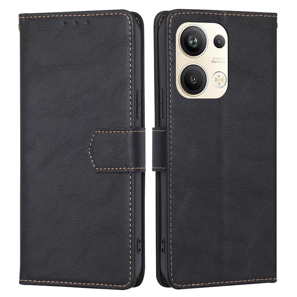 For Oppo Reno9 Pro 5G Cell Phone Case PU Leather Anti-Dust RFID Blocking Magnetic Wallet Stand Folio Cover