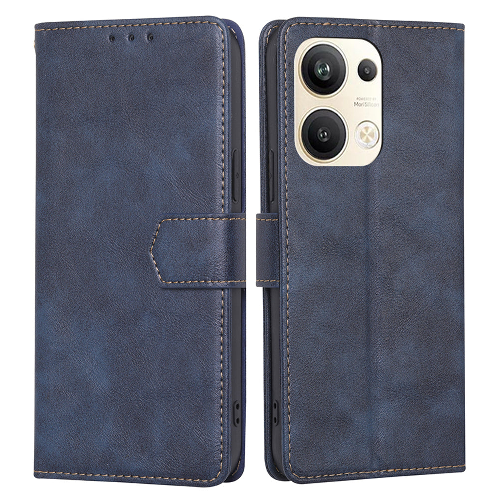 For Oppo Reno9 Pro 5G Cell Phone Case PU Leather Anti-Dust RFID Blocking Magnetic Wallet Stand Folio Cover