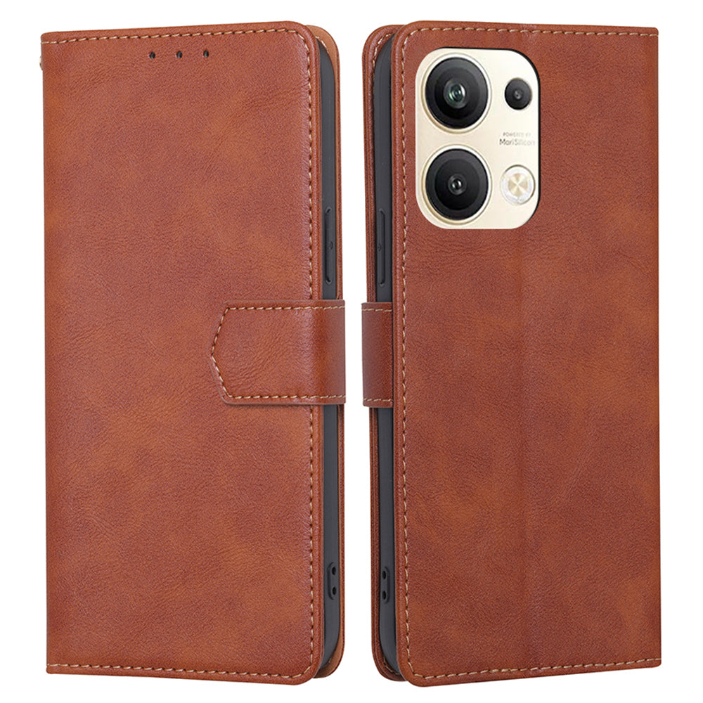 For Oppo Reno9 Pro 5G Cell Phone Case PU Leather Anti-Dust RFID Blocking Magnetic Wallet Stand Folio Cover