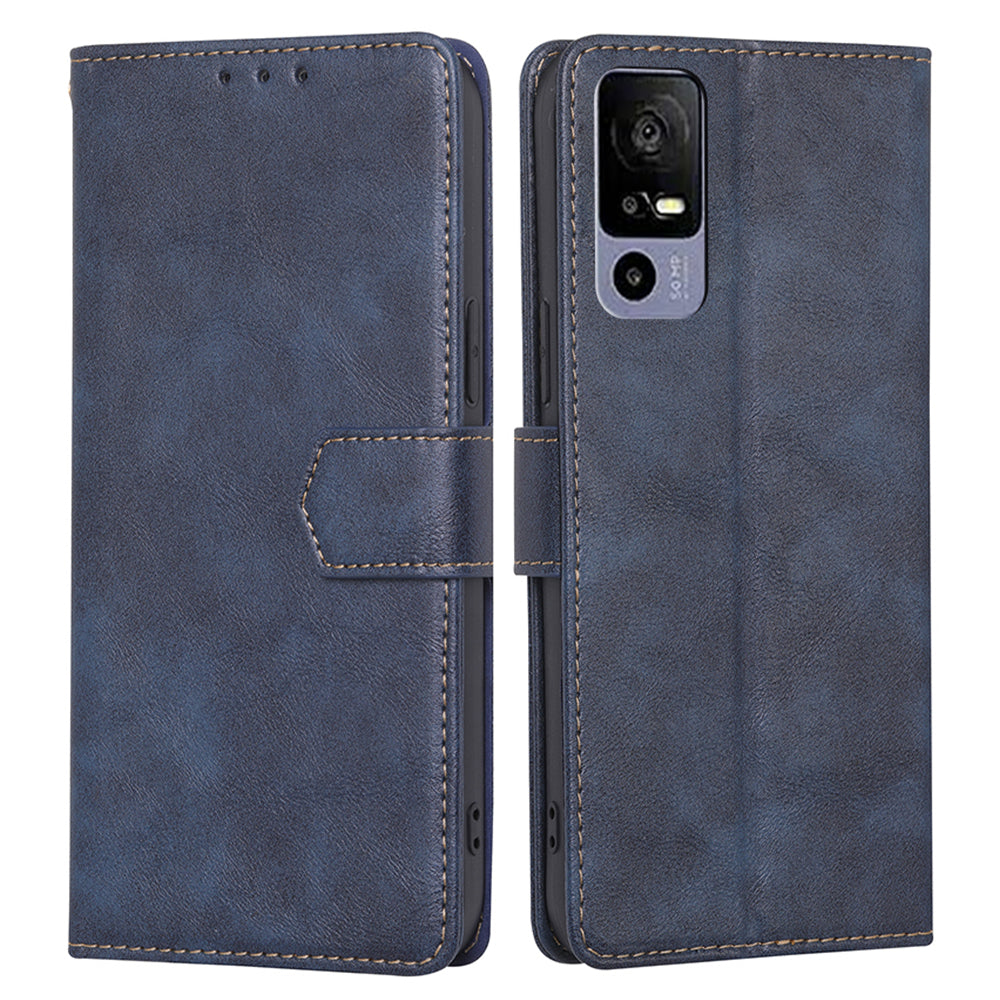 For TCL 40R 5G Shockproof Magnetic PU Leather Flip Phone Case RFID Blocking Wallet Stand Folio Cover