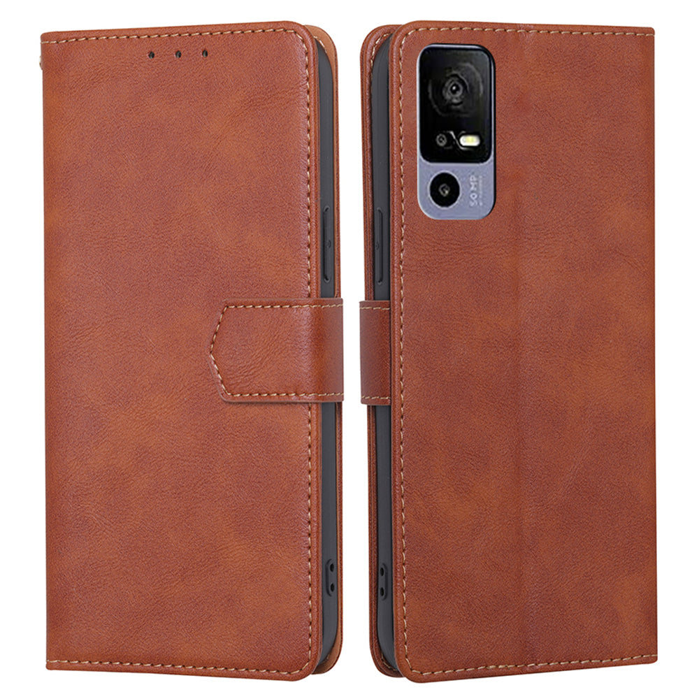 For TCL 40R 5G Shockproof Magnetic PU Leather Flip Phone Case RFID Blocking Wallet Stand Folio Cover