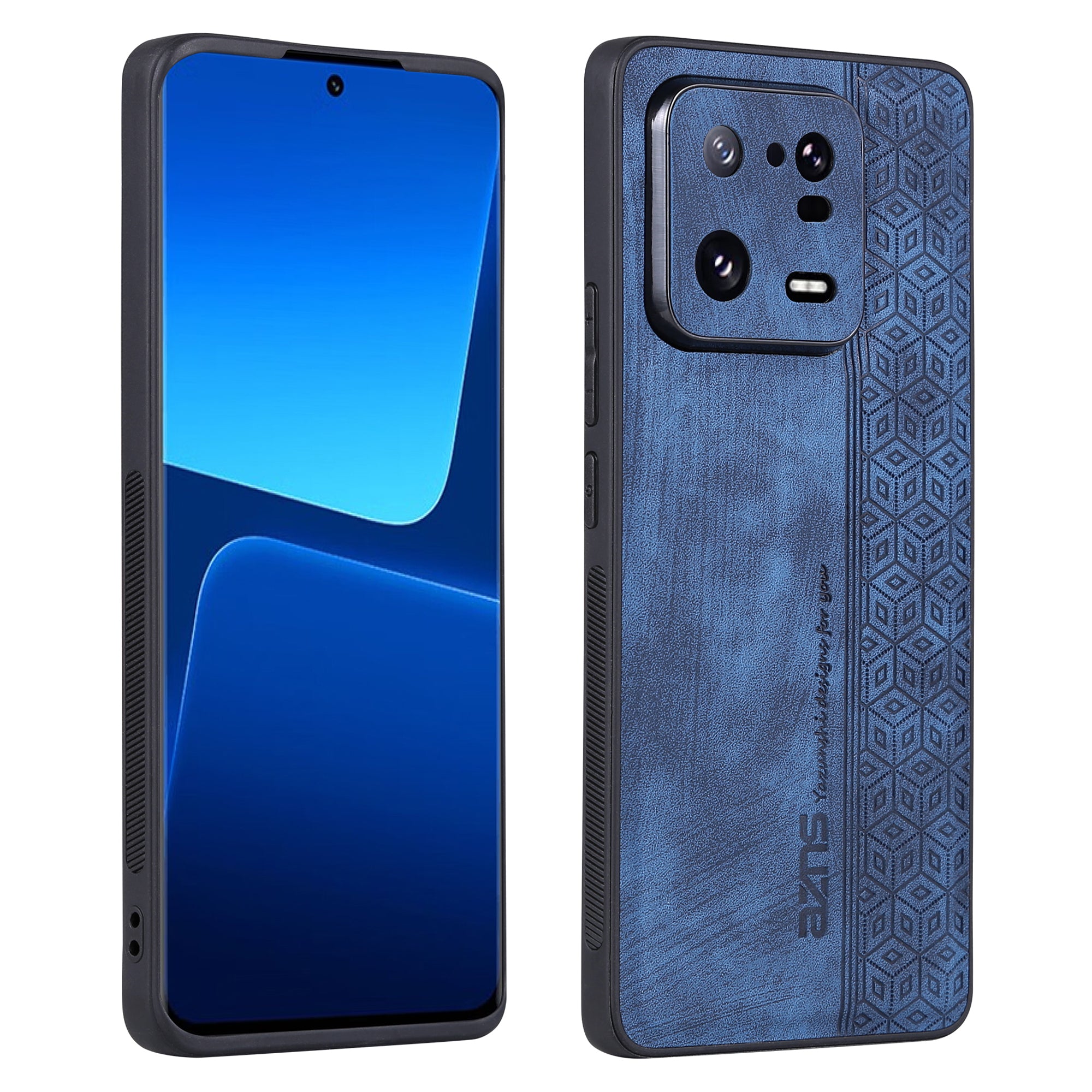 AZNS For Xiaomi 13 5G Imprinted Pattern Anti-Fading PU Leather Coated TPU Cover Anti-slip Cell Phone Case