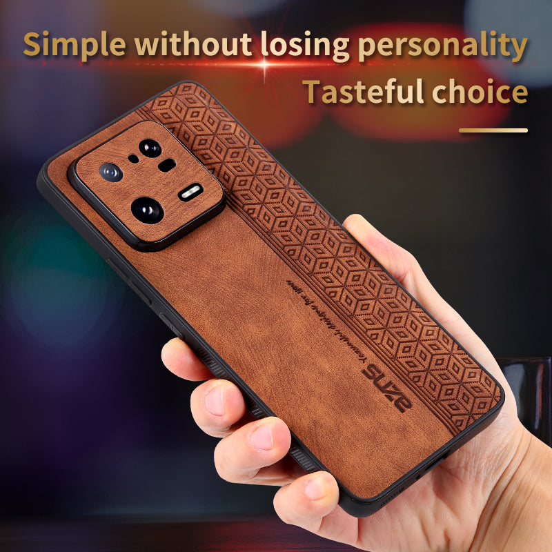 AZNS For Xiaomi 13 Pro 5G Shockproof PU Leather TPU Phone Cover Imprinted Pattern Anti-Scratch Cell Phone Case