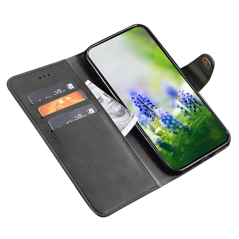 IDEWEI For TCL 40R 5G Fine Texture PU Leather Shockproof Phone Case Wallet Stand Cell Phone Cover