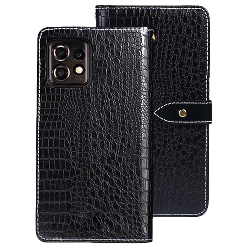 IDEWEI For Motorola Moto X40 5G Edge 40 Pro 5G Crocodile Texture Wallet Case PU Leather Full Protection Phone Stand Cover