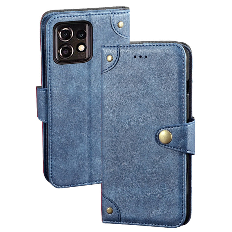 IDEWEI For Motorola Moto X40 5G Edge 40 Pro 5G Fine Texture PU Leather Case Anti-drop Phone Wallet Stand Cover