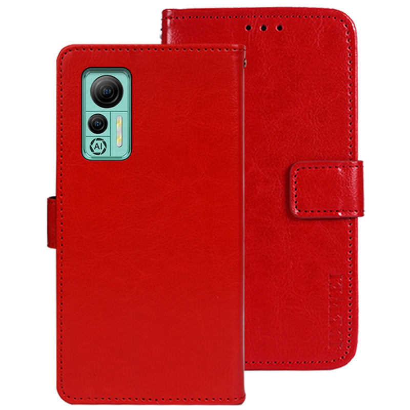 IDEWEI For Ulefone Note 14 Crazy Horse Texture PU Leather Phone Case Stand Wallet Full Protection Inner TPU Cover