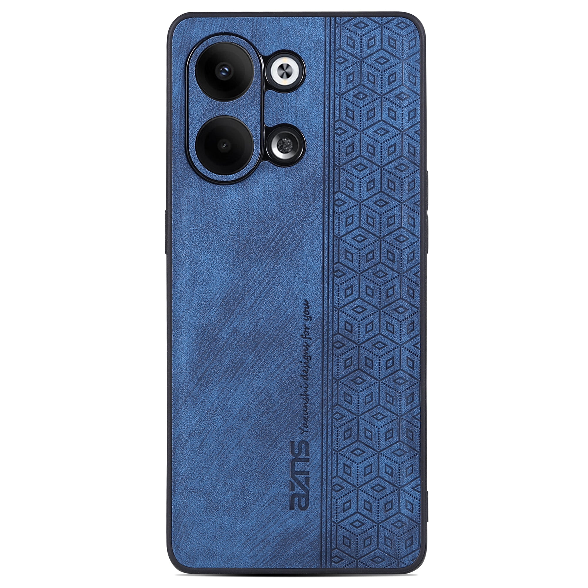 AZNS For Oppo Reno9 5G Imprinted Pattern Phone Case Anti-slip Scratch-resistant PU Leather Coated TPU Cover
