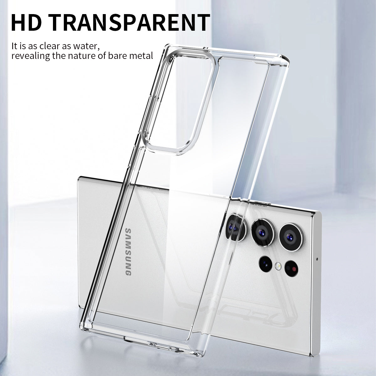 Diamond Series Phone Case For Samsung Galaxy S23 Ultra TPU Acrylic Transparent Shockproof Phone Back Cover