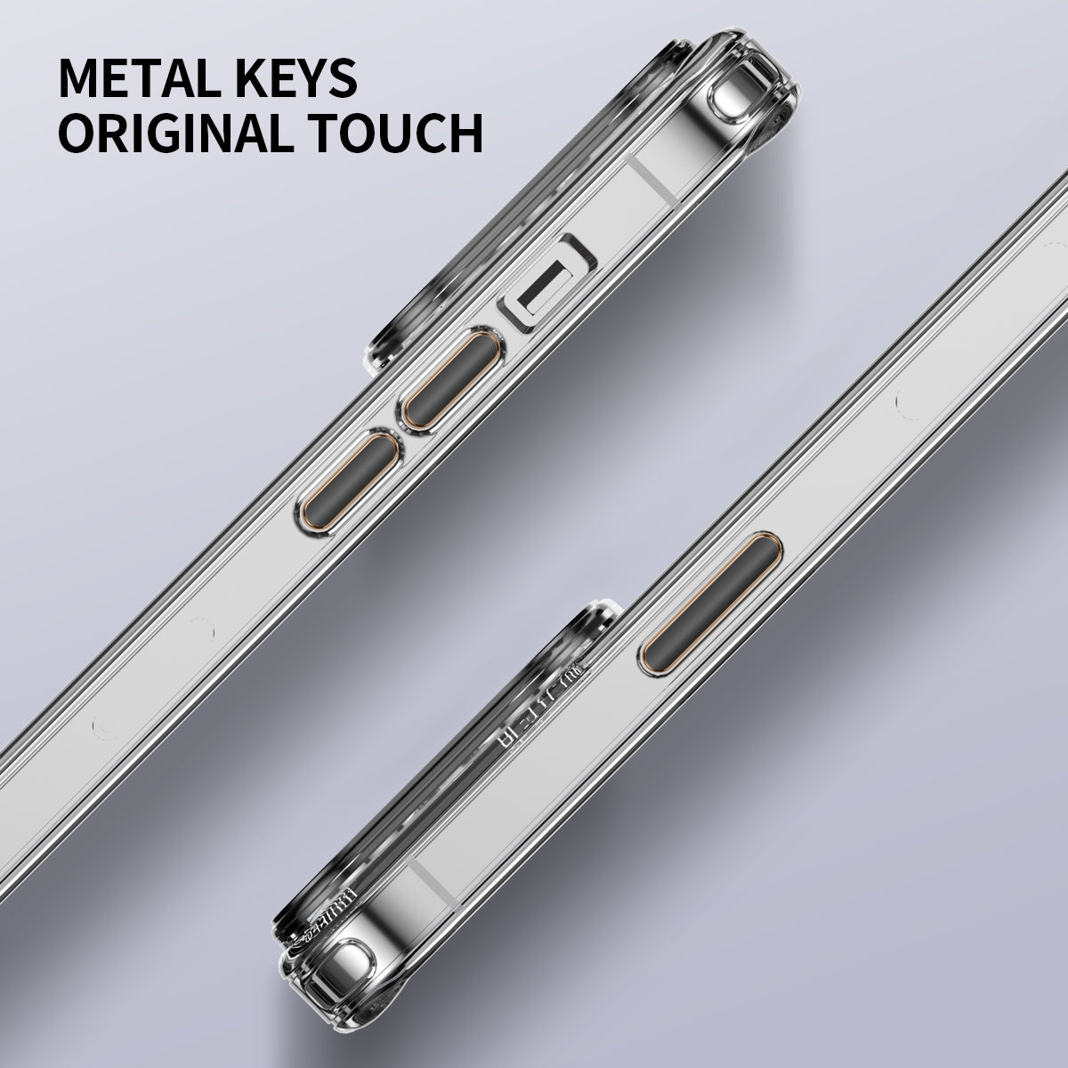 Ming Series Phone Case for iPhone 14 Pro Max Anti-fall Transparent Mobile Phone Back Cover with Metal Lens Frame