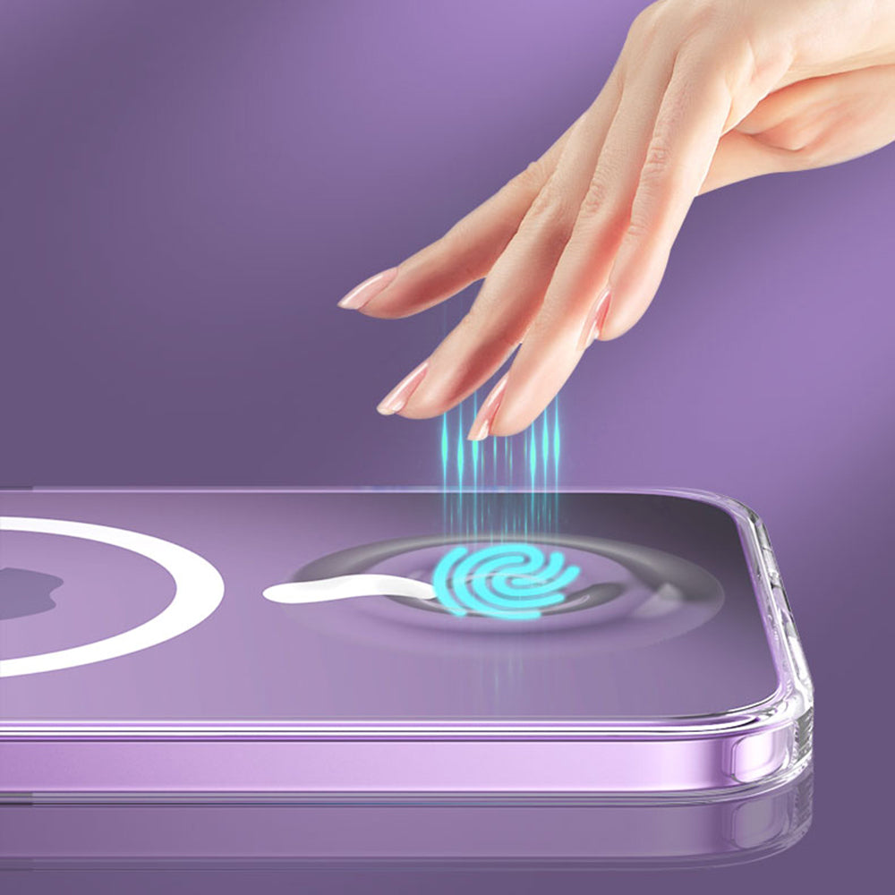For iPhone 14 Pro Transparent Phone Cover Shockproof Plastic TPU Magnetic Phone Case Compatible with MagSafe