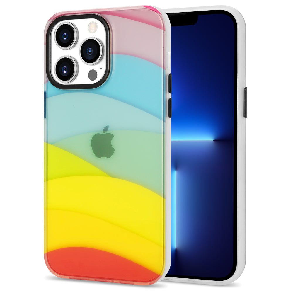 For iPhone 13 Pro 6.1 inch IML Colorful Pattern PC TPU Hybrid Cover Anti-scratch Protective Cell Phone Cover
