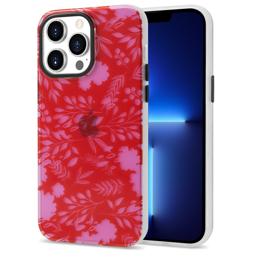 Pro iPhone 13 Pro 6,1palcový IML barevný vzor PC TPU Hybrid Cover Ochranný kryt na mobilní telefon proti poškrábání
