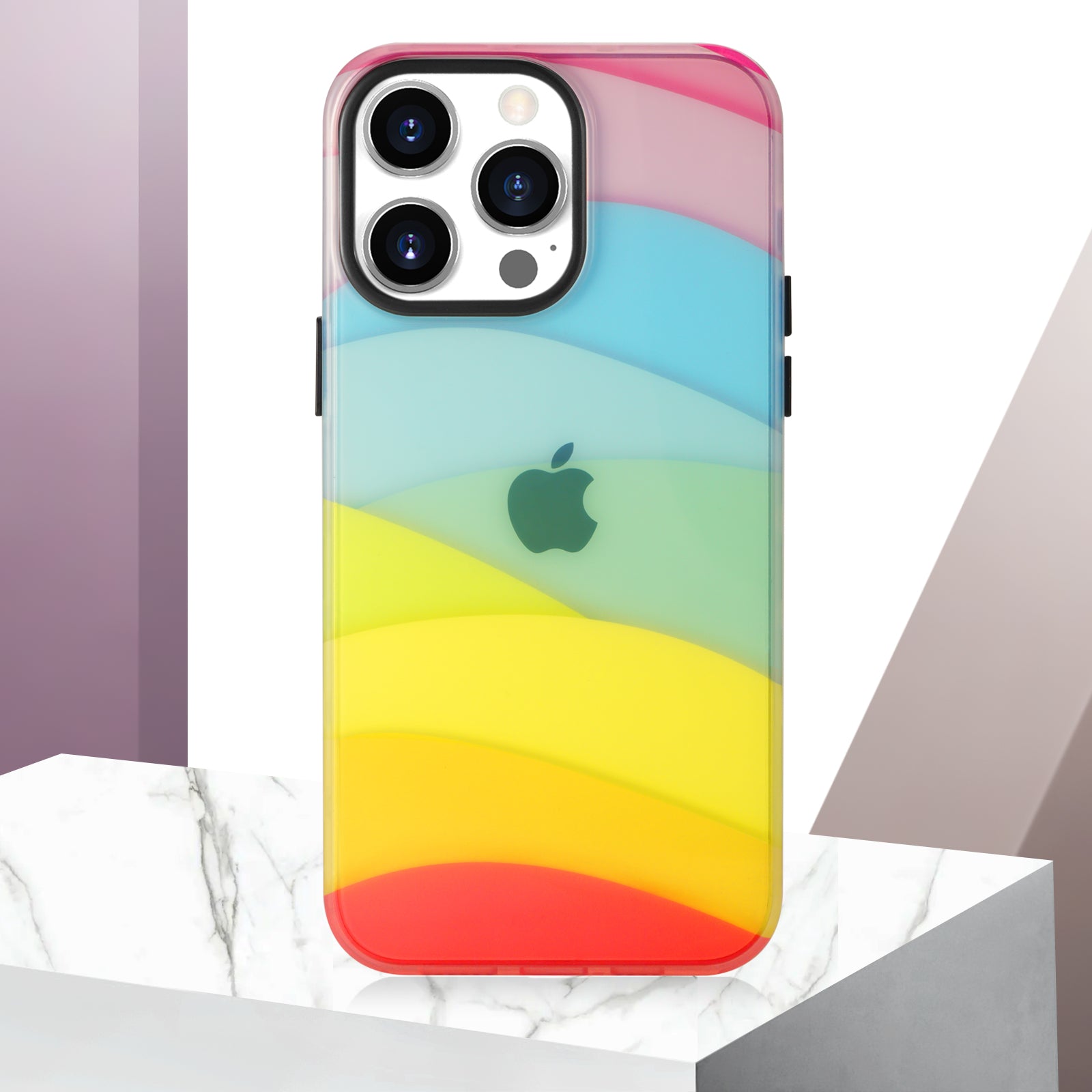 Pro iPhone 13 Pro 6,1palcový IML barevný vzor PC TPU Hybrid Cover Ochranný kryt na mobilní telefon proti poškrábání
