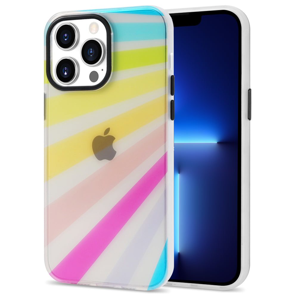 Pro iPhone 13 Pro 6,1palcový IML barevný vzor PC TPU Hybrid Cover Ochranný kryt na mobilní telefon proti poškrábání