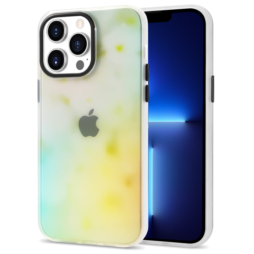 For iPhone 13 Pro Max 6.7 inch IML Colorful Pattern Anti-drop Phone Case PC TPU Protective Cover