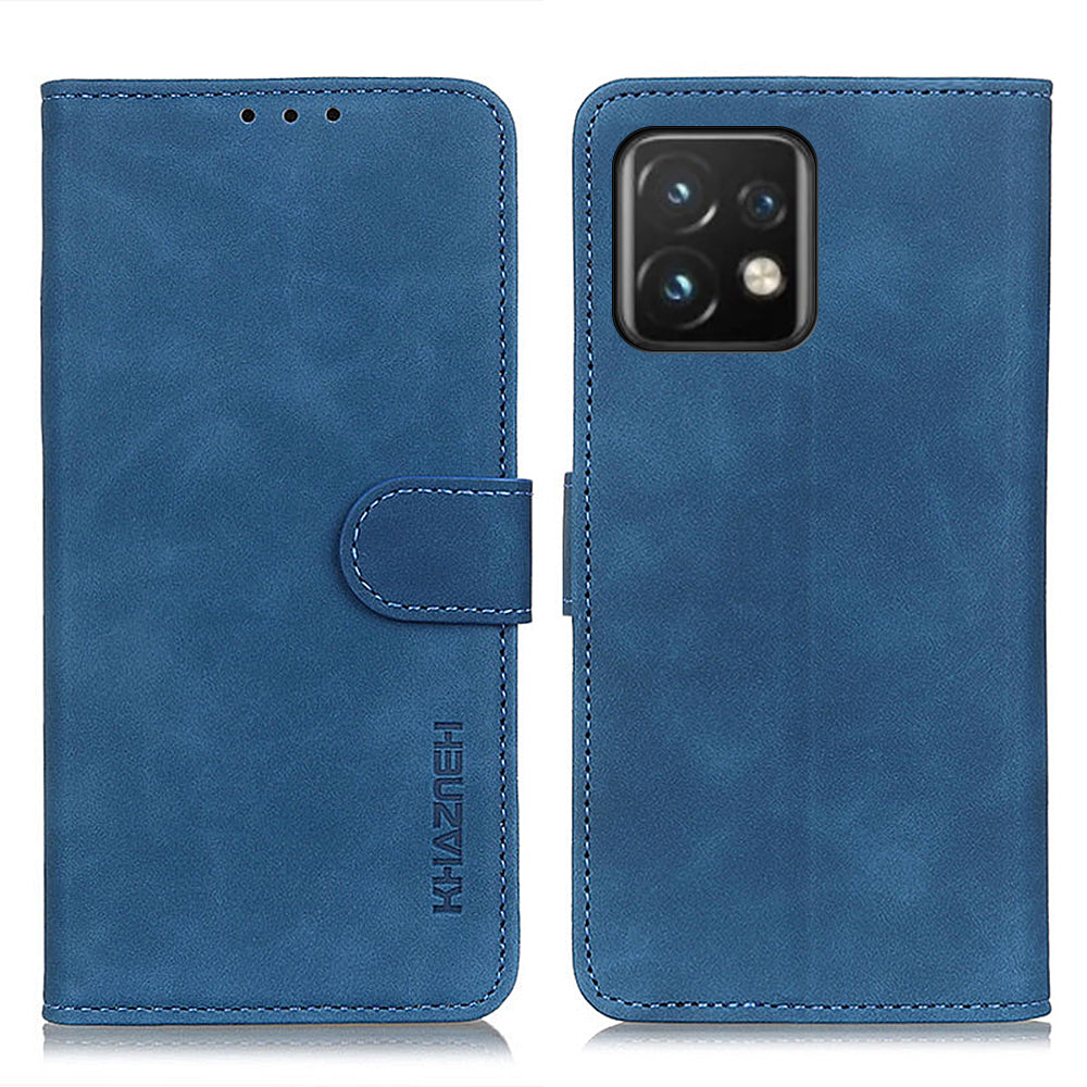 KHAZNEH For Motorola Moto Edge 40 Pro 5G Moto X40 5G Anti-fall Phone Wallet Case Foldable Stand Retro Texture PU Leather Inner TPU Protective Phone Cover