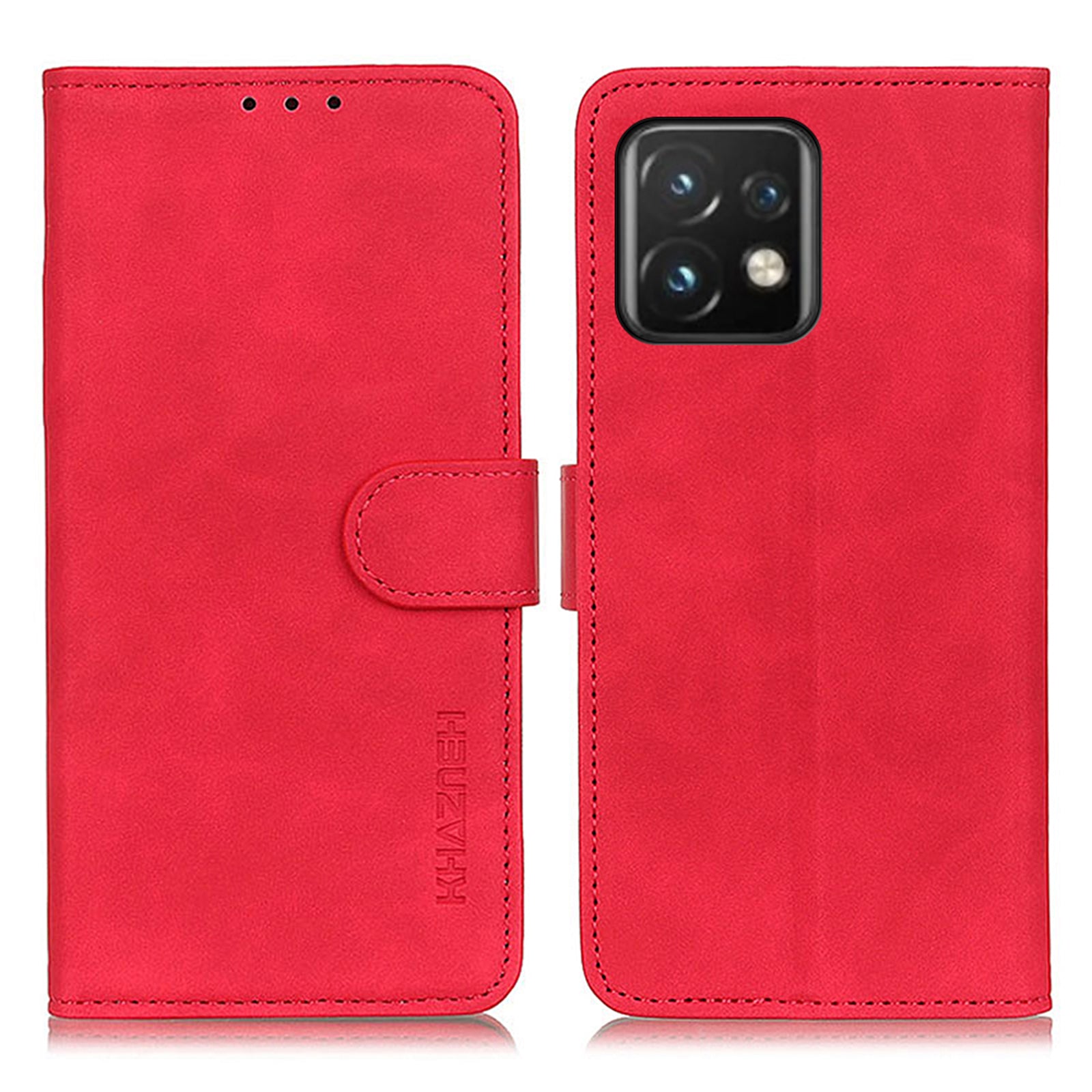 KHAZNEH For Motorola Moto Edge 40 Pro 5G Moto X40 5G Anti-fall Phone Wallet Case Foldable Stand Retro Texture PU Leather Inner TPU Protective Phone Cover