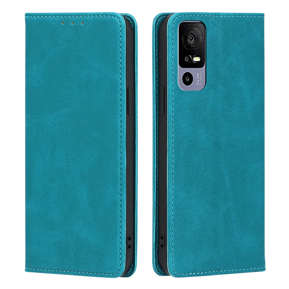 Magnetické pouzdro na telefon s automatickým vstřebáváním lýtek pro TCL 40R 5G PU kožený stojan na peněženku nárazuvzdorný