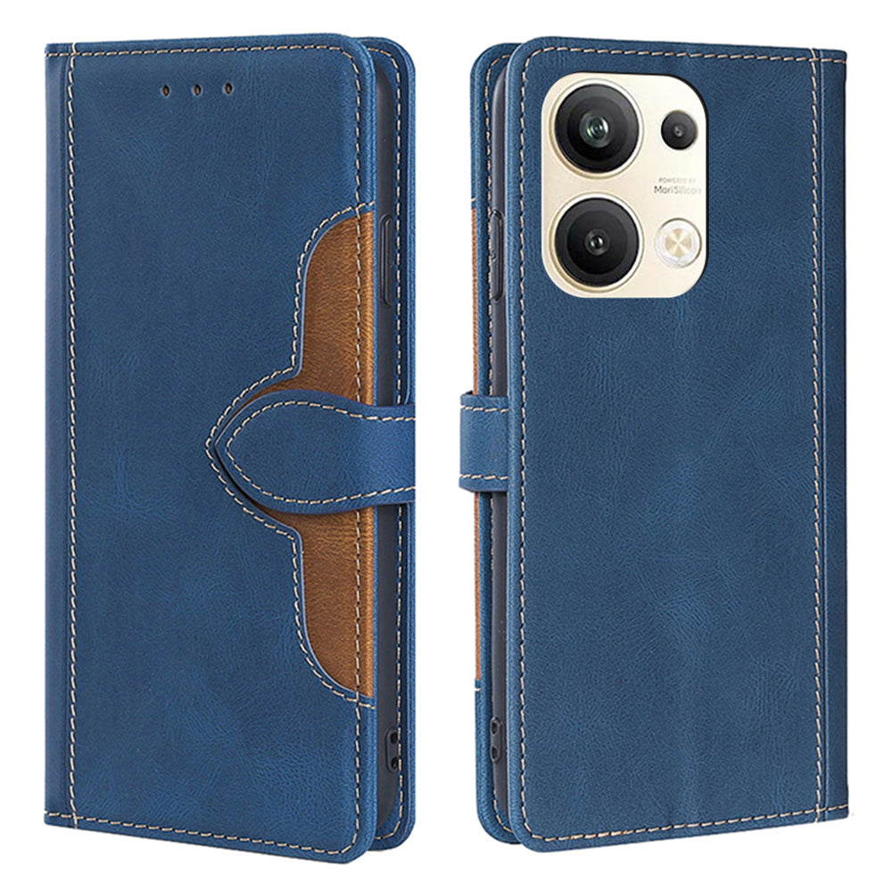 For Oppo Reno9 Pro 5G Straw Hat Pattern Skin-touch PU Leather Phone Case Skin-touch Flip Folio Cover with Stand Wallet