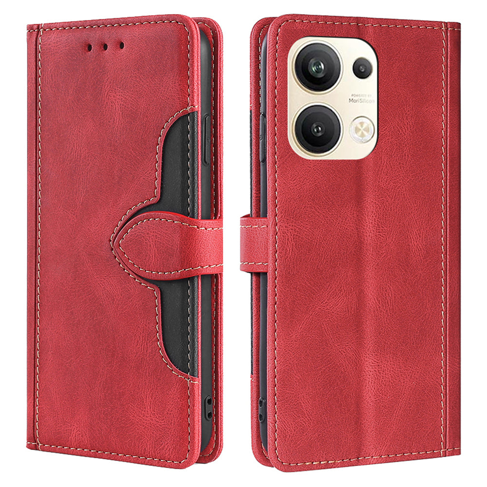 For Oppo Reno9 Pro 5G Straw Hat Pattern Skin-touch PU Leather Phone Case Skin-touch Flip Folio Cover with Stand Wallet
