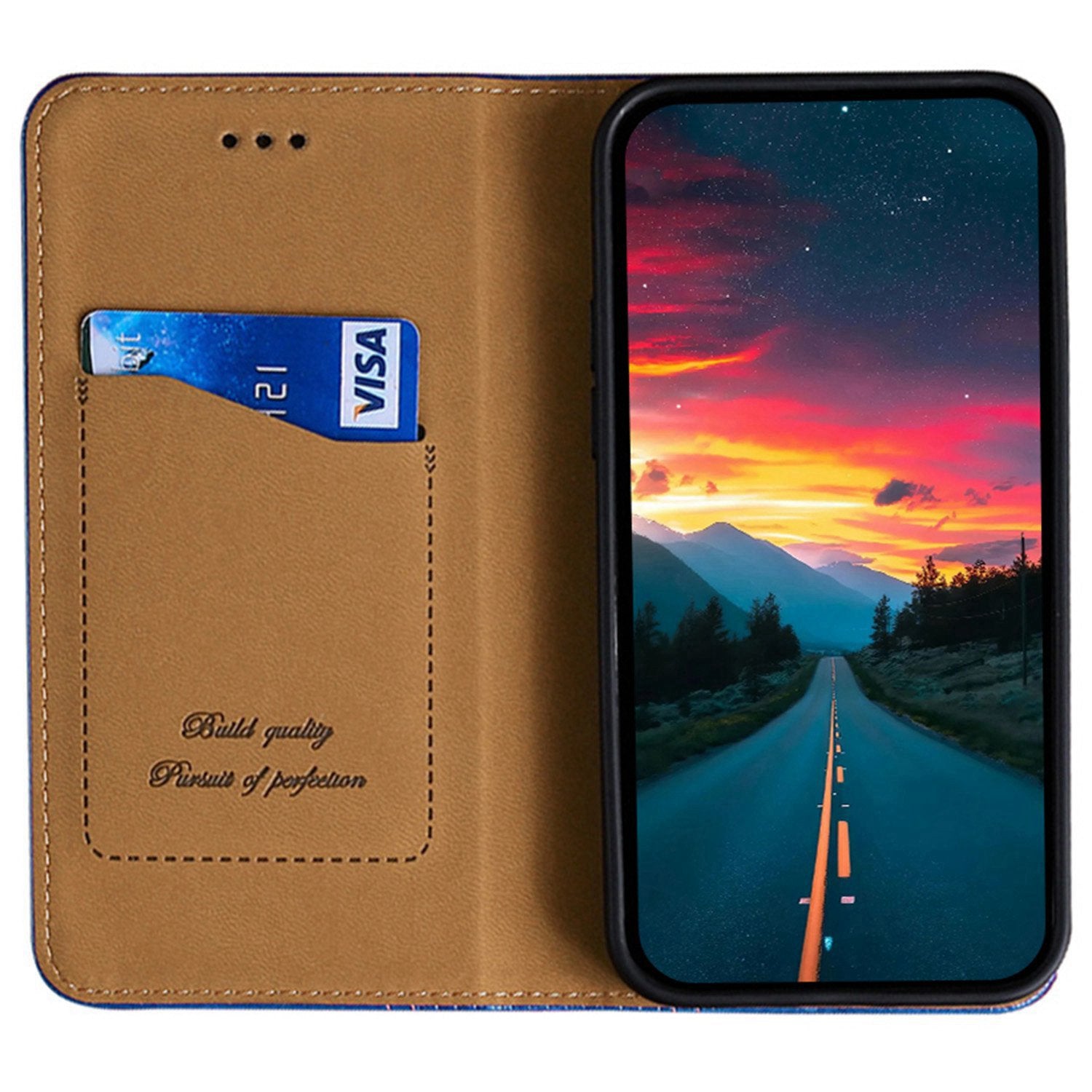 For Oppo Reno9 Pro 5G Plaid Pattern PU Leather Magnetic Auto-closed Phone Case Card Holder Stand Folio Flip Cover