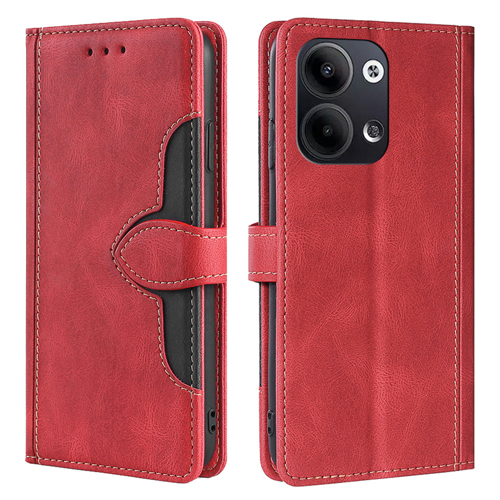 For Oppo Reno9 5G Reno9 Pro 5G Straw Hat Pattern Magnetic Clasp PU Leather Phone Case Skin-touch Feeling Stand Wallet Cover
