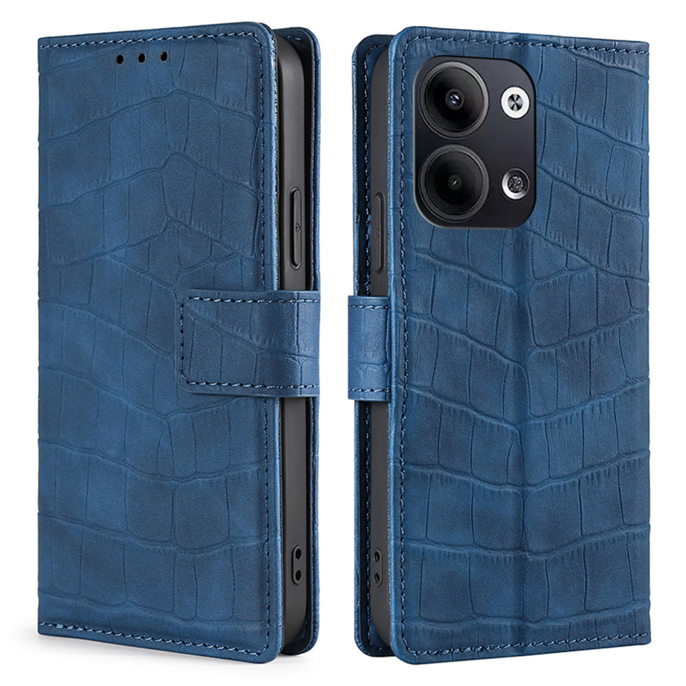 For Oppo Reno9 Pro 5G Reno9 5G Crocodile Texture Wallet Stand Full Protection Phone Case Skin-touch Feeling PU Leather Flip Phone Cover