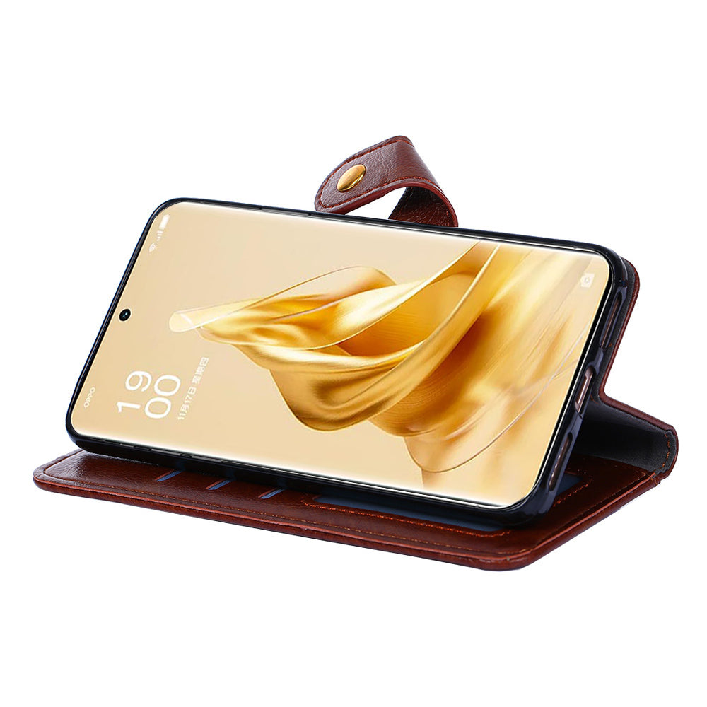 Zipper Pocket Phone Case for Oppo Reno9 Pro 5G Reno9 5G PU Leather Stand Wallet Drop-proof Cell Phone Cover