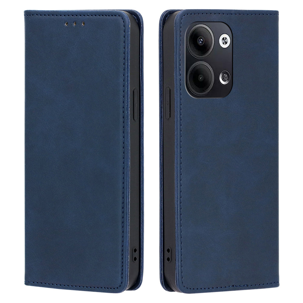 Magnetic Auto Closing Phone Cover For Oppo Reno9 Pro 5G Reno9 5G Calf Texture PU Leather Wallet Stand Drop-proof Folio Flip Phone Case