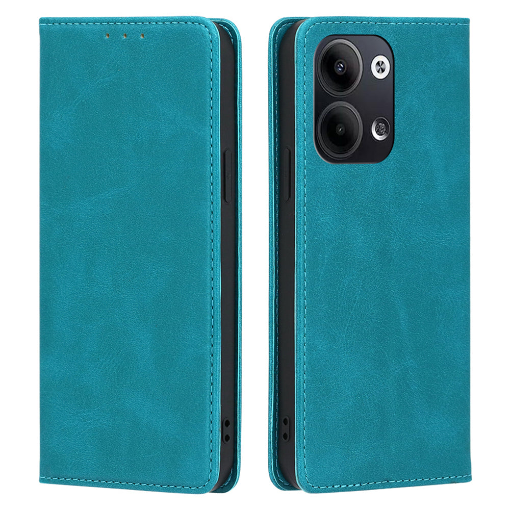 Magnetic Auto Closing Phone Cover For Oppo Reno9 Pro 5G Reno9 5G Calf Texture PU Leather Wallet Stand Drop-proof Folio Flip Phone Case