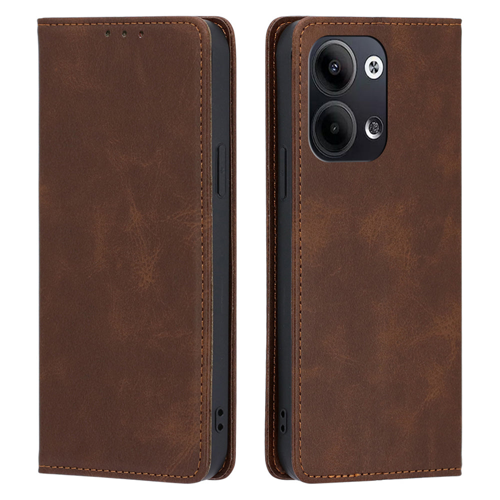 Magnetic Auto Closing Phone Cover For Oppo Reno9 Pro 5G Reno9 5G Calf Texture PU Leather Wallet Stand Drop-proof Folio Flip Phone Case