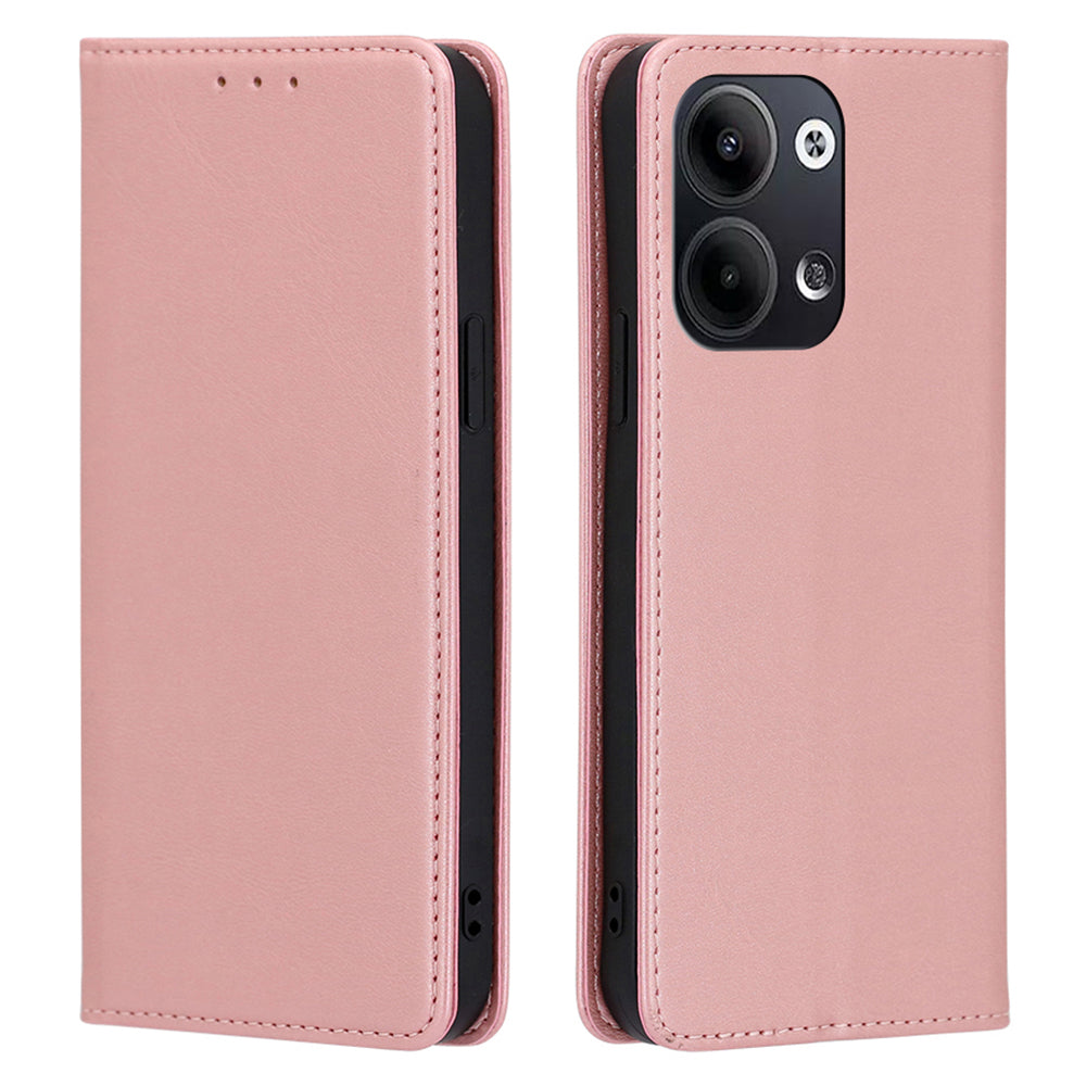 Magnetic Auto Closing Phone Cover For Oppo Reno9 Pro 5G Reno9 5G Calf Texture PU Leather Wallet Stand Drop-proof Folio Flip Phone Case