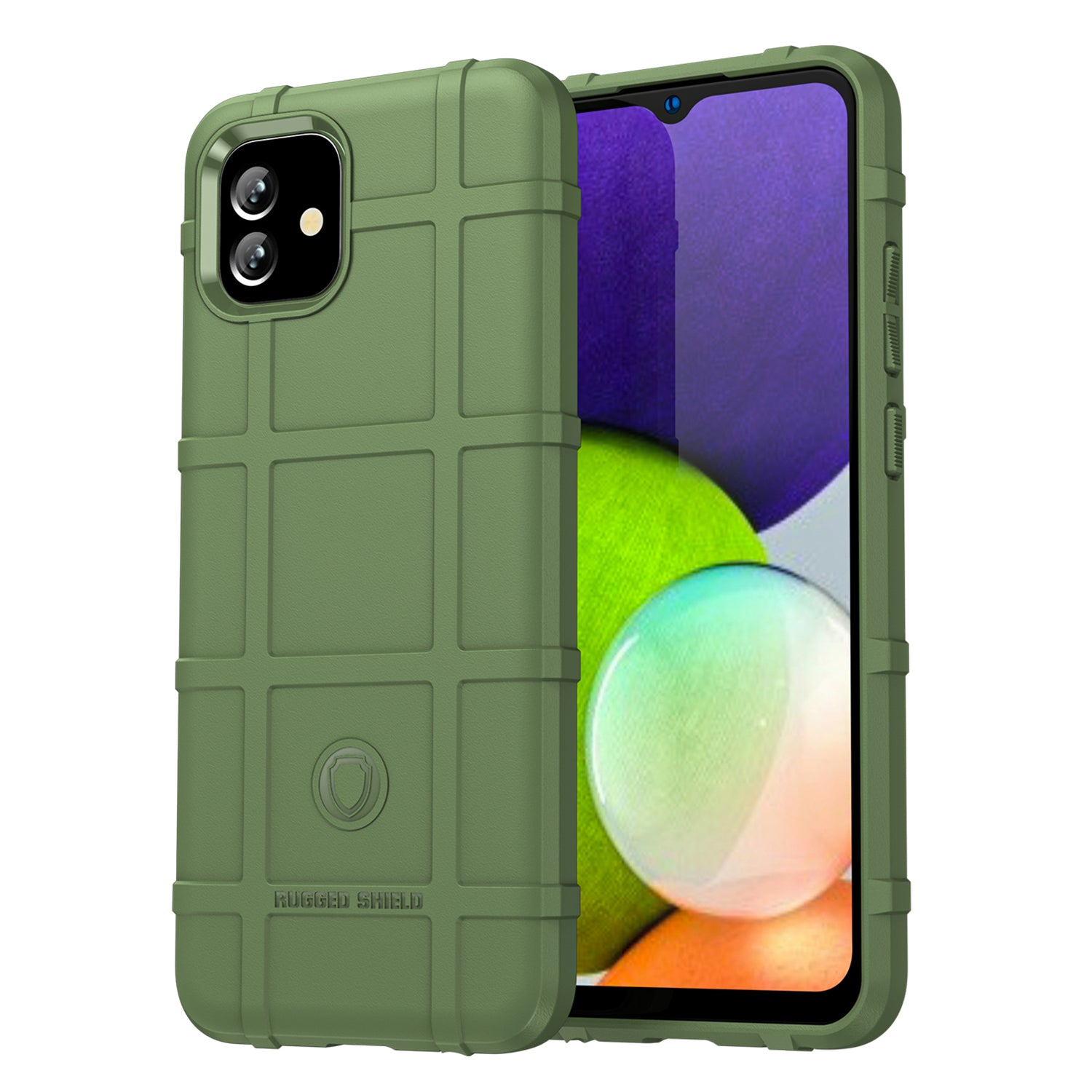 For Samsung Galaxy A04e 4G F04 4G M04 4G Anti-scratch Phone Case Rugged Square Grid Texture Shockproof Soft TPU Back Cover