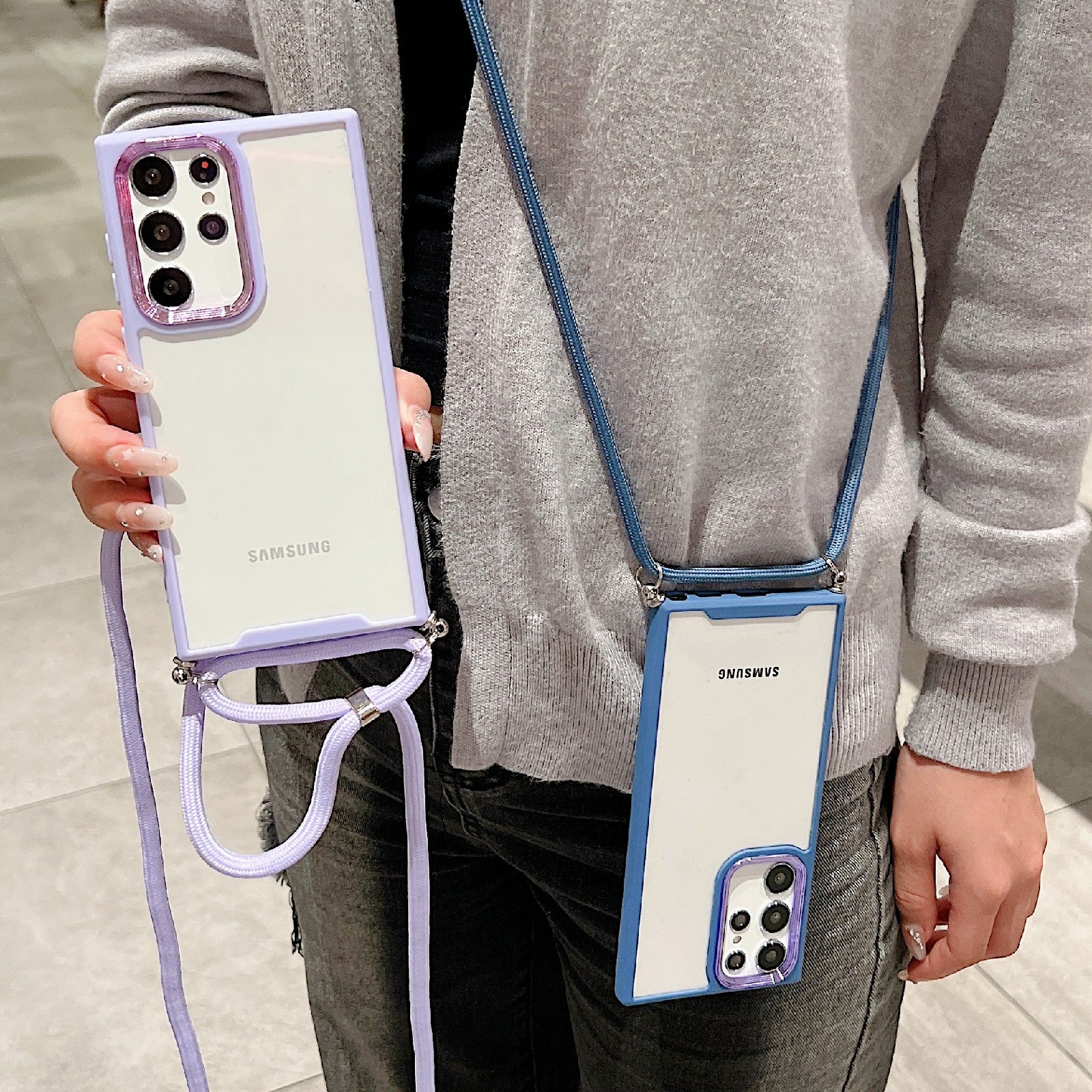 Anti-drop Thickend Phone Case for Samsung Galaxy S22 Ultra 5G TPU Acrylic Mobile Phone Cover with Electroplating Lens Frame