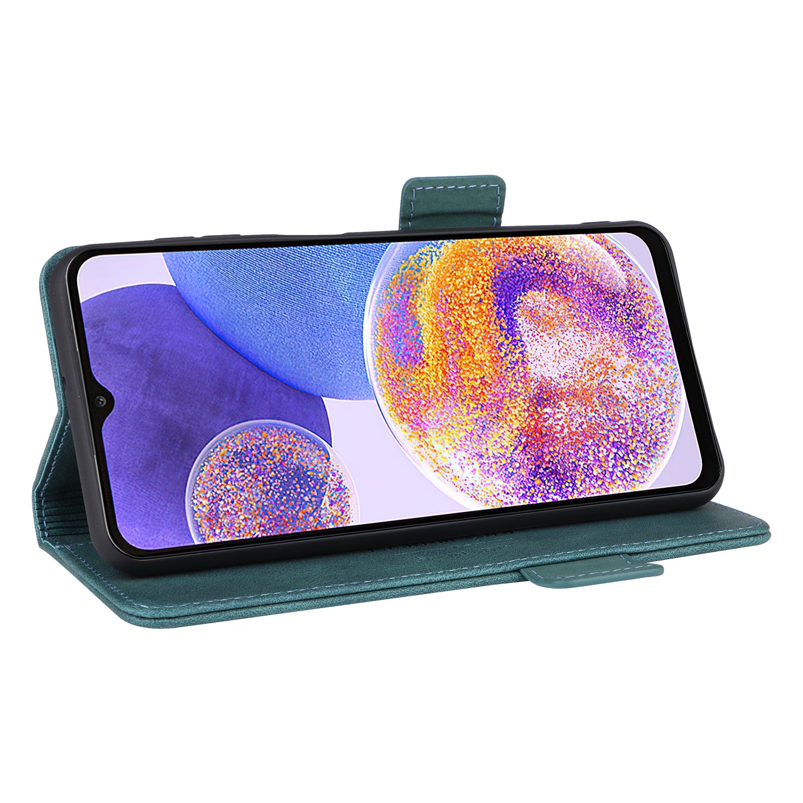 Shockproof Phone Cover For Samsung Galaxy A23 5G (Global Version) Hardware Decor Dual Magnetic Clasp Wallet Stand PU Leather Phone Case