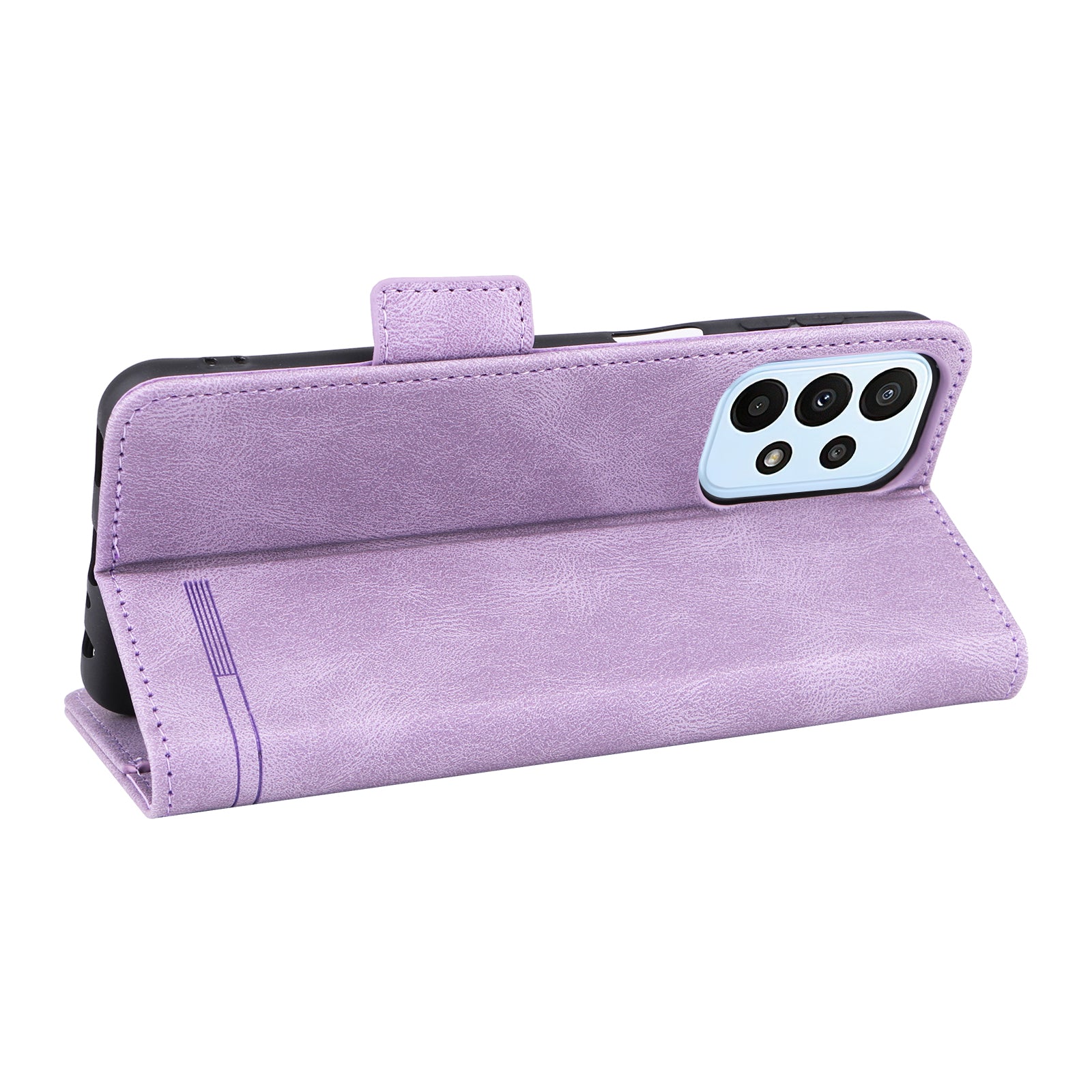 Shockproof Phone Cover For Samsung Galaxy A23 5G (Global Version) Hardware Decor Dual Magnetic Clasp Wallet Stand PU Leather Phone Case