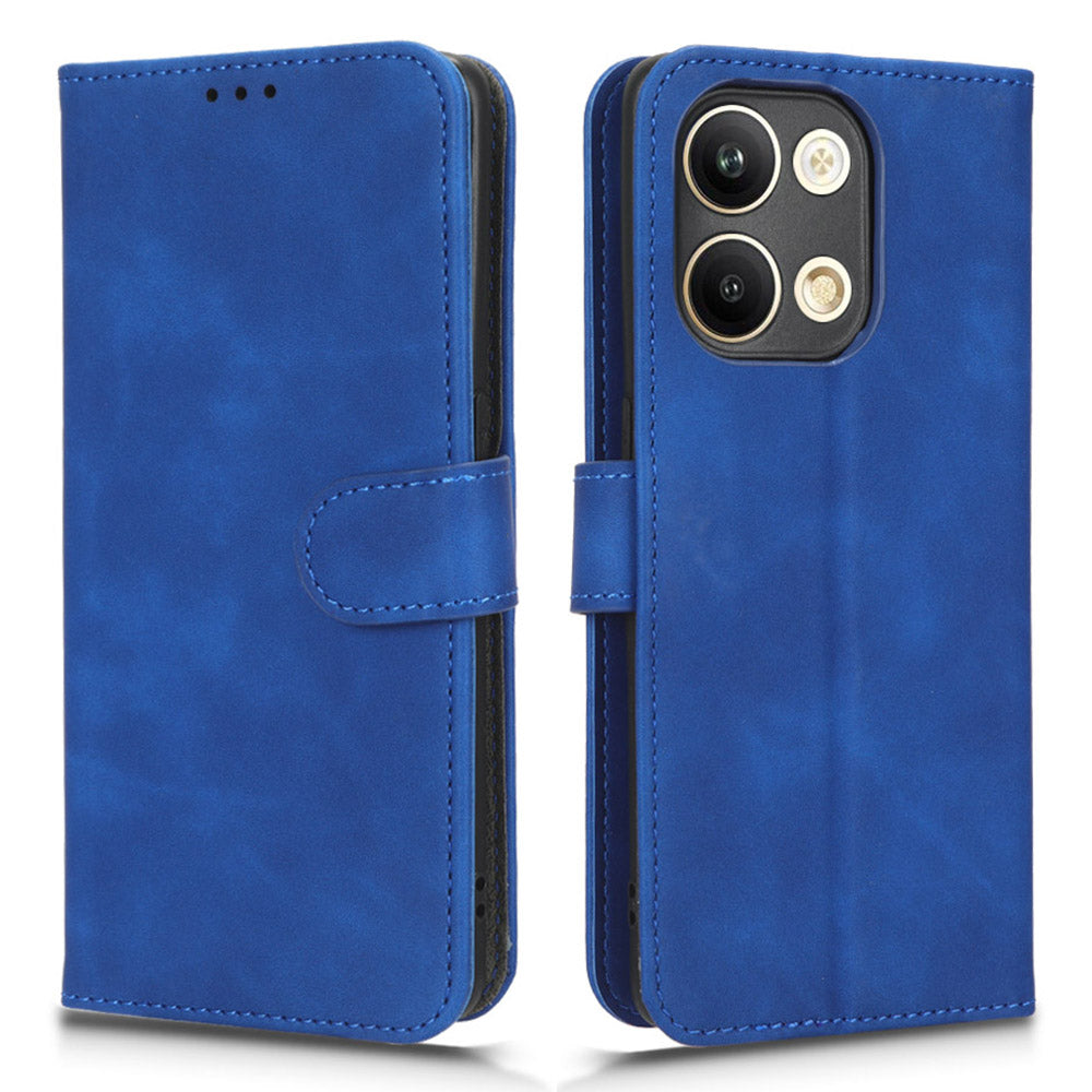 For Oppo Reno9 Pro 5G Reno9 5G Skin-touch Feeling PU Leather Flip Phone Wallet Case Magnetic Clasp Cell Phone Cover Stand with Wrist Strap